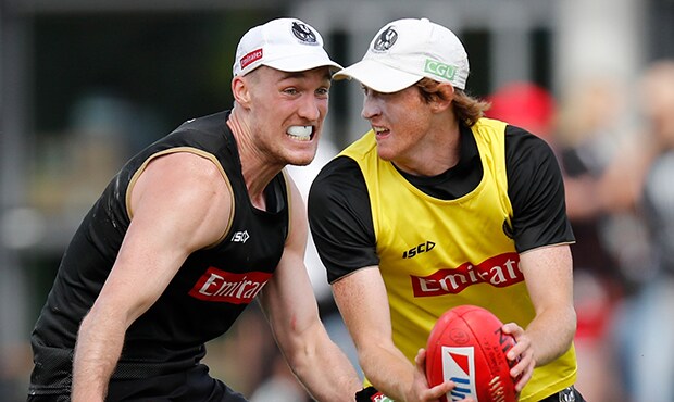 AFL 2019 Training - Collingwood 090119 Nathan Murphy in action at training on Wednesday - Collingwood Magpies